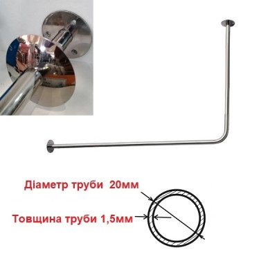 Карниз для прямоугольных поддонов нержавеющяя сталь 120*90см