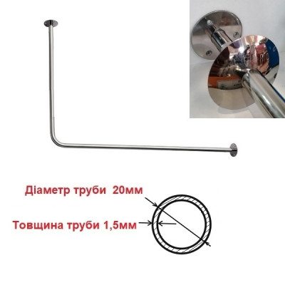 Карниз для прямоугольных поддонов нержавеющяя сталь 90*75см