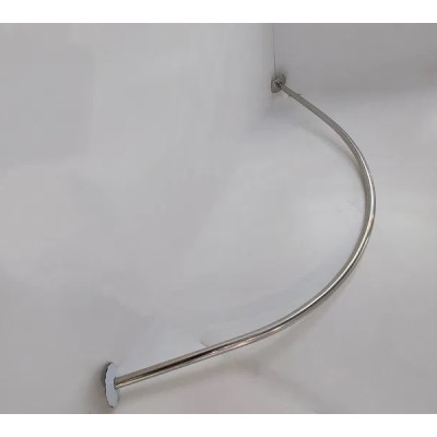 Карниз дугообразный для асимметричных ванн нержавеющяя сталь 140*90см