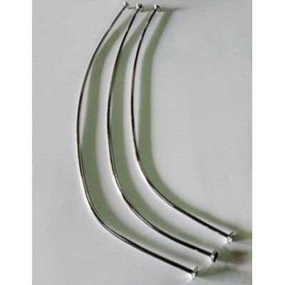 Карниз дугообразный для асимметричных ванн нержавеющяя сталь 140*90см