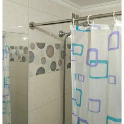 Карниз прямий для душової шторки з нержавіючої сталі від 120см