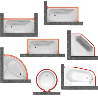 Карниз душевой нержавейка для ванны или поддона с покраской под заказ