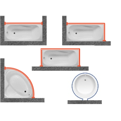 Карніз душовий під шторку з нержавіючої сталі під замовлення