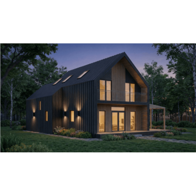 Купити домокомплект каркасного будинку СІВЕР площєю 160 м2