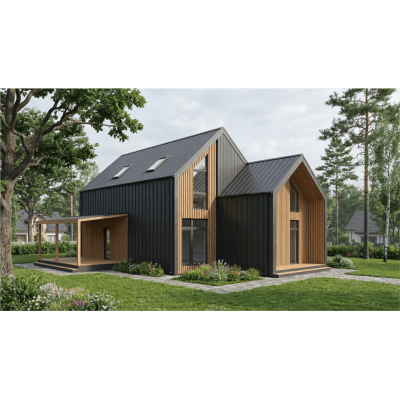 Купити домокомплект каркасного будинку СІВЕР площєю 160 м2