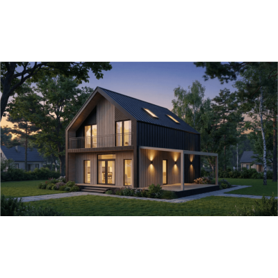 Купити домокомплект каркасного будинку СІВЕР площєю 160 м2