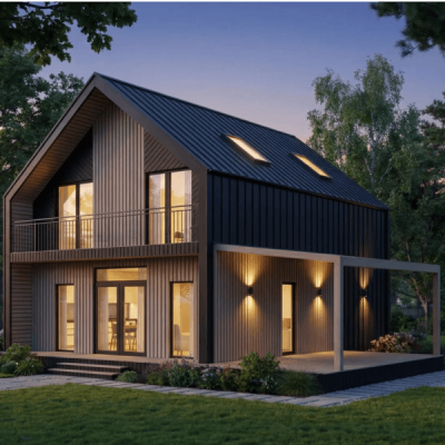 Купити домокомплект каркасного будинку СІВЕР площєю 160 м2