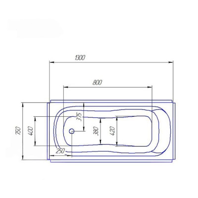 Акриловая ванна Redokss San RIMINI 1300x750