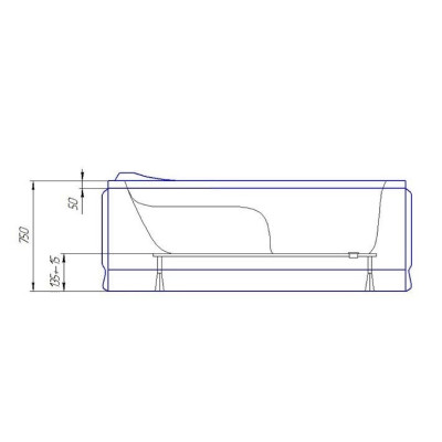 Акриловая ванна Redokss San MONZA 1700х700