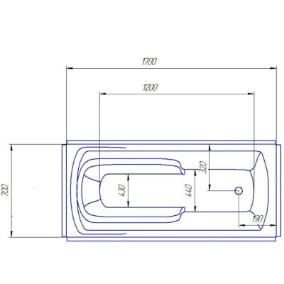 Акриловая ванна Redokss San MONZA 1700х700