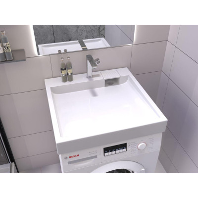 Умивальник на пральну машину акриловий Redokss San FOBOS 60х50см