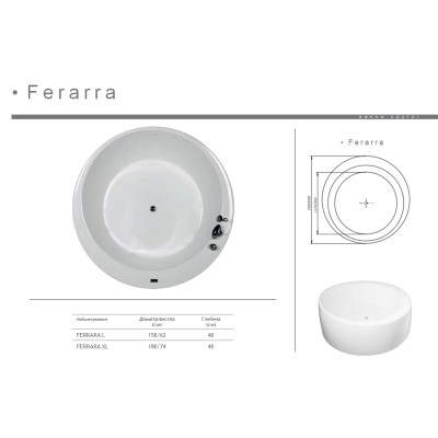 Акрилова ванна круглая Redokss San FERARRA 1500