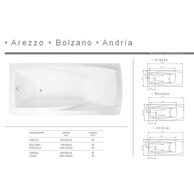 Акрилова ванна Redokss San ALENTO 1800х700