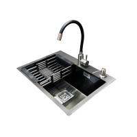 Комплект мийка + змішувач Romzha Arta Nova U-550 BL (C)