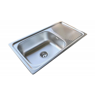 Кухонная мойка нержавеющая сталь толщиной 0,8 мм Romzha Amina Satin