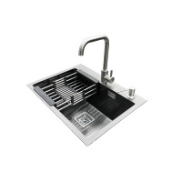 Комплект мийка + змішувач Romzha Arta Nova U-550 BL (B)