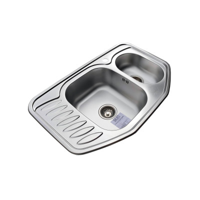 Кухонная мойка нержавеющая сталь толщиной 0,8 мм Romzha Rampa 1.5C Satin