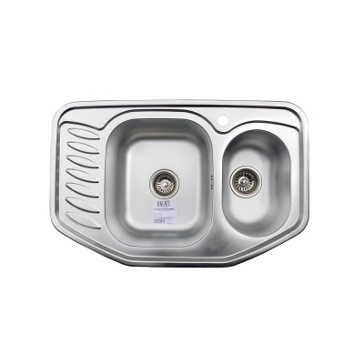 Кухонная мойка нержавеющая сталь толщиной 0,8 мм Romzha Rampa 1.5C Satin