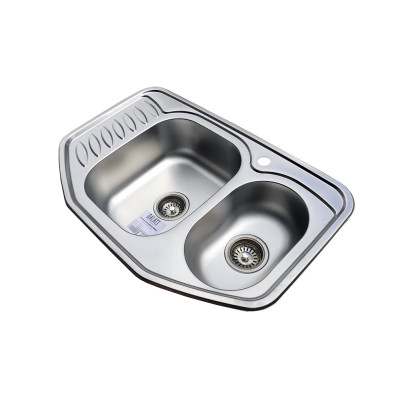 Кухонная мойка нержавеющая сталь толщиной 0,8 мм Romzha Rampa 1.5C Satin