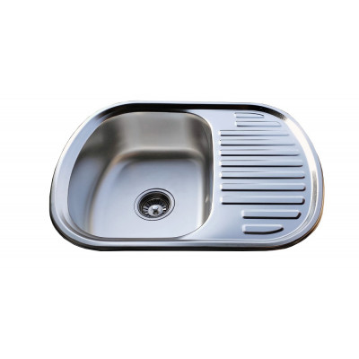 Кухонная мойка нержавеющая сталь толщиной 0,8 мм Romzha Vayorika 1.0C Satin