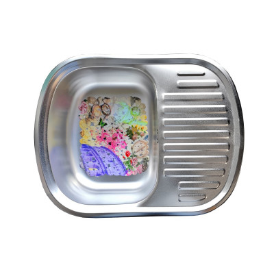 Кухонная мойка нержавеющая сталь толщиной 0,8 мм Romzha Vayorika 1.0C Satin