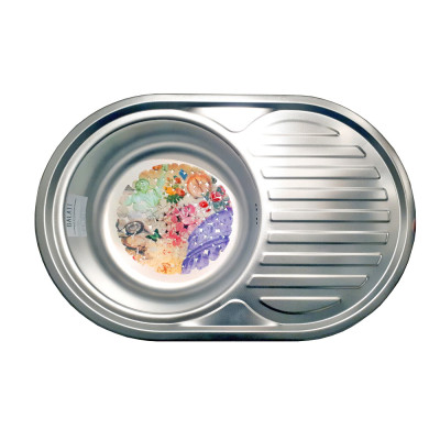 Кухонная мойка нержавеющая сталь толщиной 0,8 мм Romzha Dana Nova Textura