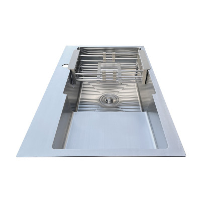 Кухонная мойка нержавеющая сталь толщиной 1.2 - 3 мм Romzha Arta Metric U-730R