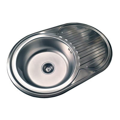 Кухонная мойка нержавеющая сталь толщиной 0,6 мм Romzha Dana Nova Satin