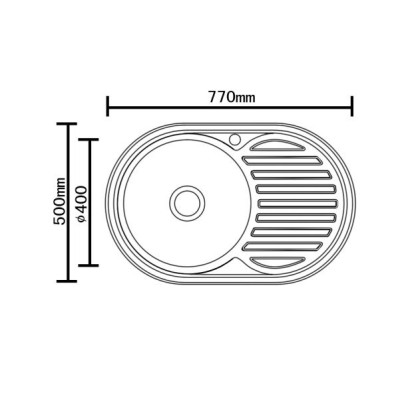 Кухонная мойка нержавеющая сталь толщиной 0,6 мм Romzha Dana Nova Satin