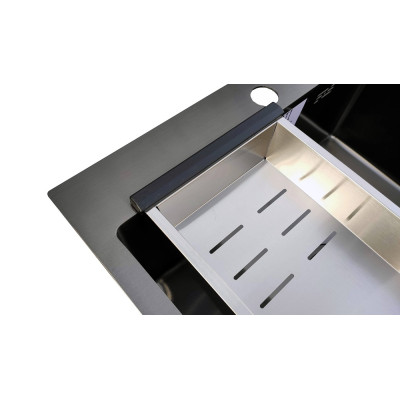 Кухонная мойка нержавеющая сталь толщиной 1.2 - 3 мм Romzha Arta U-490 BL