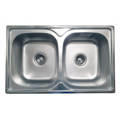 Кухонная мойка нержавеющая сталь толщиной 0,8 мм Romzha Fifika 2C Satin