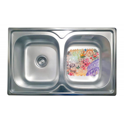 Кухонная мойка нержавеющая сталь толщиной 0,8 мм Romzha Fifika 2C Satin
