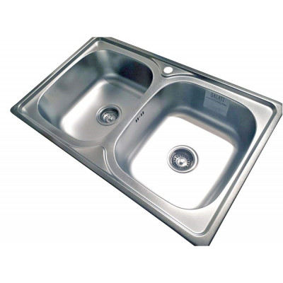 Кухонная мойка нержавеющая сталь толщиной 0,8 мм Romzha Fifika 2C Satin