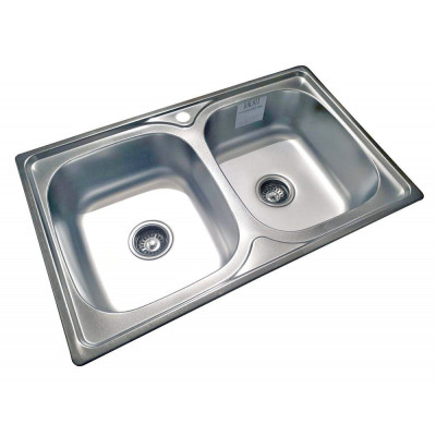 Кухонная мойка нержавеющая сталь толщиной 0,8 мм Romzha Fifika 2C Satin