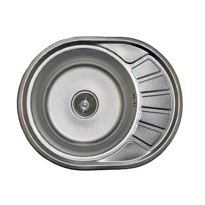 Кухонная мойка нержавеющая сталь толщиной 0,8 мм Romzha Taleyta Nova Textura