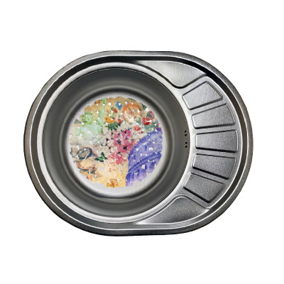 Кухонная мойка нержавеющая сталь толщиной 0,8 мм Romzha Taleyta Nova Textura