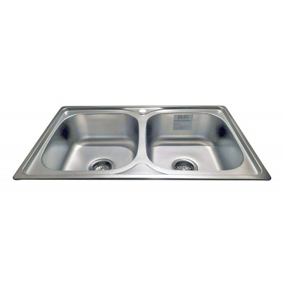 Кухонная мойка нержавеющая сталь толщиной 0,8 мм Romzha Fifika 2C Textura