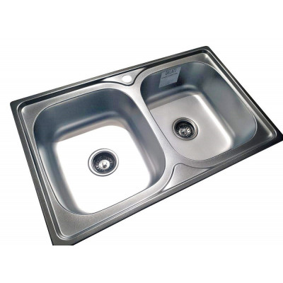 Кухонная мойка нержавеющая сталь толщиной 0,8 мм Romzha Fifika 2C Textura