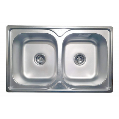 Кухонная мойка нержавеющая сталь толщиной 0,8 мм Romzha Fifika 2C Textura