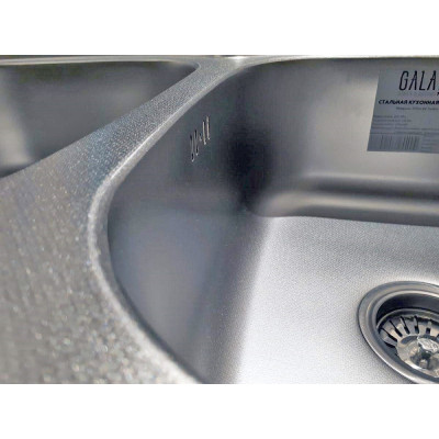 Кухонная мойка нержавеющая сталь толщиной 0,8 мм Romzha Fifika 2C Textura