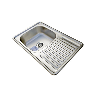 Кухонная мойка нержавеющая сталь толщиной 0,8 мм Romzha Petrika 1.0C Textura