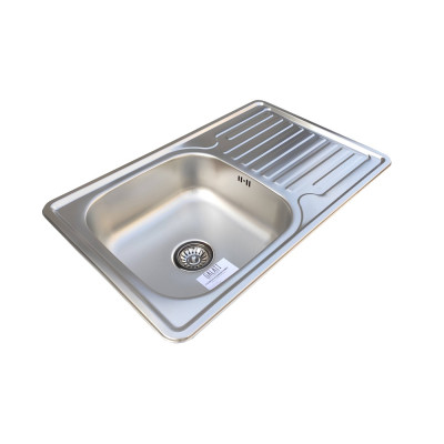 Кухонная мойка нержавеющая сталь толщиной 0,8 мм Romzha Petrika 1.0C Textura