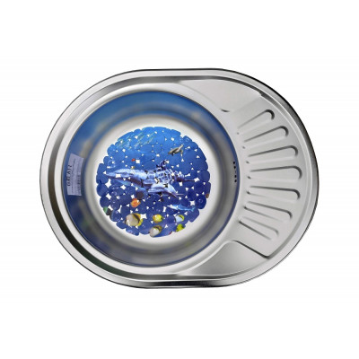 Кухонная мойка нержавеющая сталь толщиной 0,8 мм Romzha Taleyta Satin