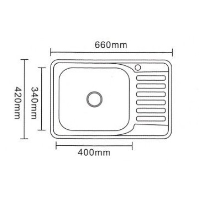 Кухонная мойка нержавеющая сталь толщиной 0,8 мм Romzha Bogna Satin