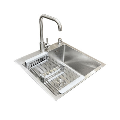 Комплект мийка + змішувач Romzha Arta Carbon U-450 (B)