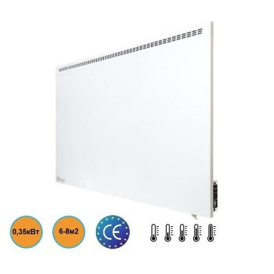 Обігрівач панельний інфрачервоний в металевому корпусі з терморегулятором Stinex COMBIE EMH-Т 350/220 2L Білий 0,35кВт 80х49см