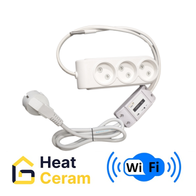 Реле з датчиком температури WI-FI та трійником Heat Ceram RELAY-C STINEX білий