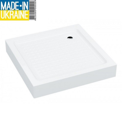 Піддон душовий квадратний низький ARDEN SWAN панель+ножки 90*90*13см