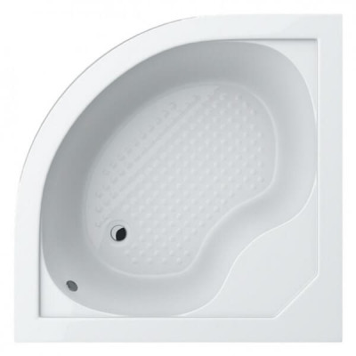 Піддон душовий напівкруглий глибокий EMANUEL SWAN панель+ніжки 100*100*41см