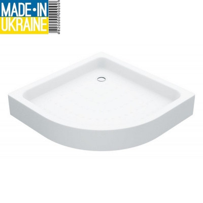 Піддон душовий напівкруглий низький RIKO SWAN панель+ніжки 90*90*15см